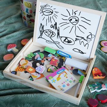 Obrázek z Dřevěná magnetická tabulka - postavičky  