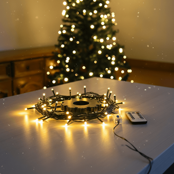 Obrázek z Vánoční LED osvětlení s dálkovým ovladačem - bez motání s rovnoměrným rozložením světýlek 