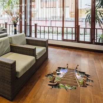 Obrázek 3D samolepky na podlahu - propast