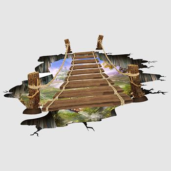 Obrázek z 3D samolepky na podlahu - propast 