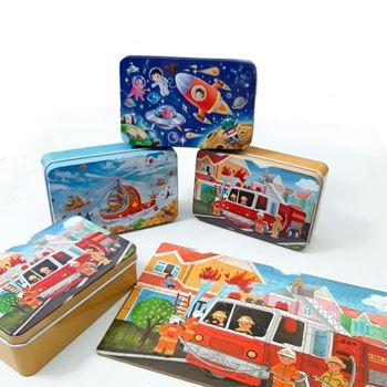 Obrázek z Dětské puzzle v plechové krabičce - mořská panna 