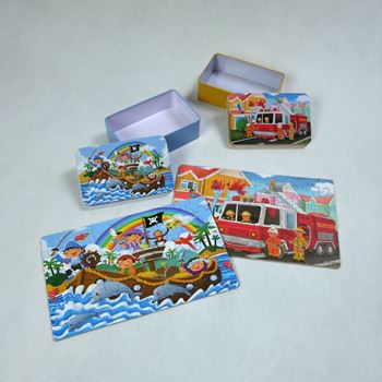 Obrázek z Dětské puzzle v plechové krabičce - piráti 