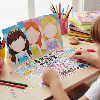 Obrázek z Dětské samolepky - princezny 6 ks 