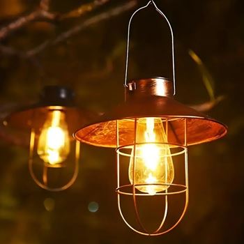 Obrázek Solární závěsná retro lampa na zahradu