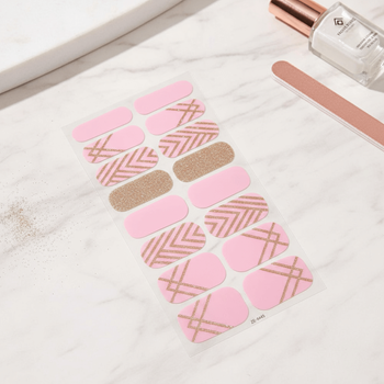 Obrázek Samolepky na nehty - růžovo zlaté