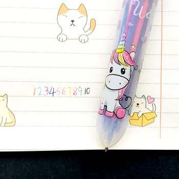 Obrázek z Vícebarevná propiska - jednorožec 