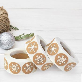 Obrázek z Vánoční samolepky 500 ks - sněhové vločky 