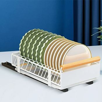 Obrázek z Výsuvný organizér a odkapávač na talíře 