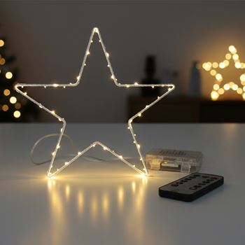 Obrázek z Vánoční LED kovová hvězda 