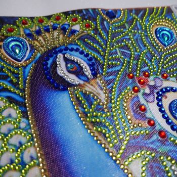 Obrázek z Diamantové malování deluxe - páv 