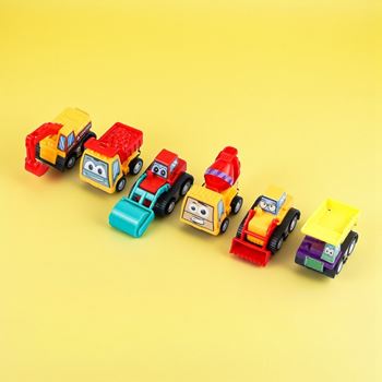 Obrázek Sada 6 natahovacích autíček v průhledné tašce