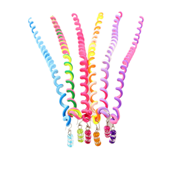 Obrázek z Ozdoby do vlasů - spirály s korálky 6 ks 