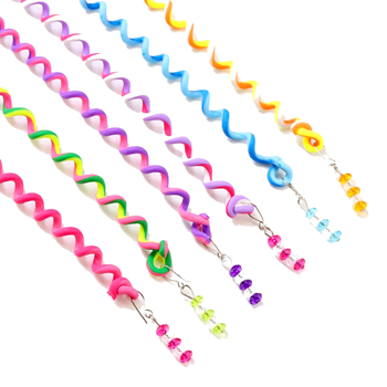 Obrázek z Ozdoby do vlasů - spirály s korálky 6 ks 