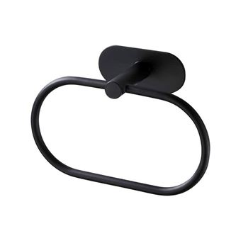 Obrázek Nalepovací držák na ručníky kruh - černý