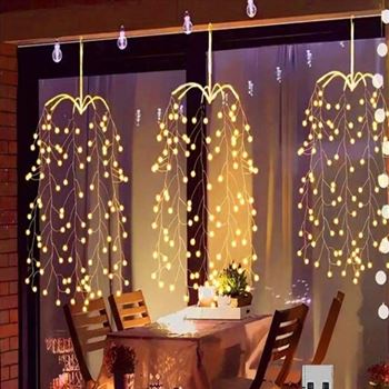 Obrázek LED závěsná světýlka s vrbovými větvičkami a USB napájením