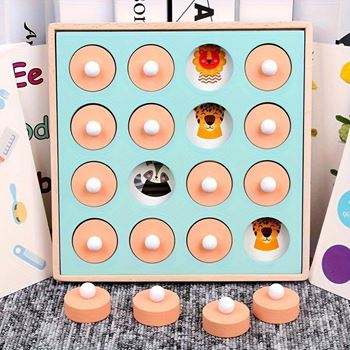 Obrázek Dřevěná paměťová hra s vyměnitelnými obrázky