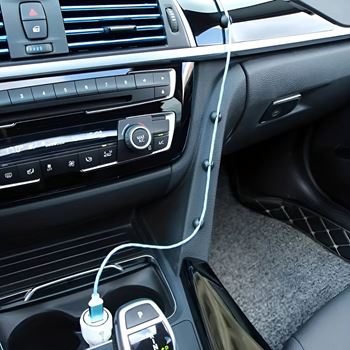 Obrázek z 5 ks Nalepovací držáky na kabely - černý 