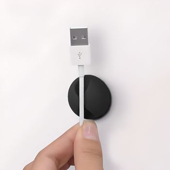 Obrázek 5 ks Nalepovací držáky na kabely - černý