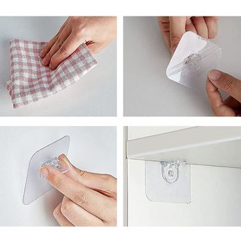 Obrázek z Nalepovací držák na poličku 10 ks 