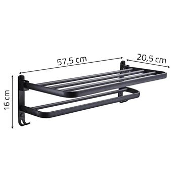 Obrázek z Sklápěcí věšák na ručníky s háčky 