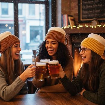 Obrázek z Pletená čepice - půllitr s uchem 