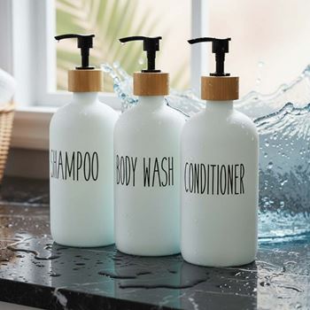 Obrázek z Dávkovače do koupelny na šampon, kondicionér a sprchový gel 