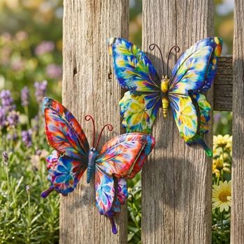 Obrázek z Dekorativní venkovní motýli, 4 ks 
