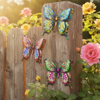 Obrázek z Dekorativní venkovní motýli, 4 ks 