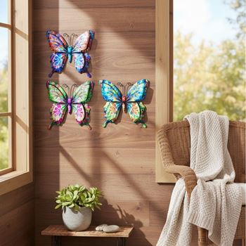 Obrázek z Dekorativní venkovní motýli, 4 ks 