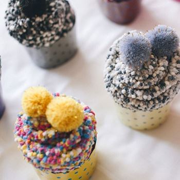 Obrázek z Ponožky v dárkovém balení - růžový cupcake 