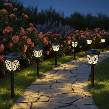 Obrázek z 2 ks LED solární lampa na zahradu 