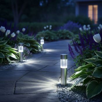 Obrázek Solární zahradní LED světlo - sloupek