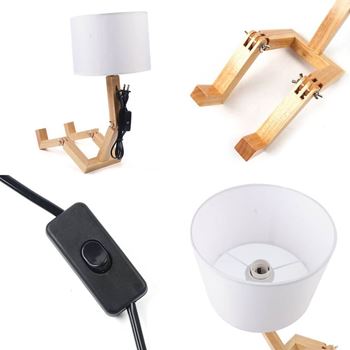 Obrázek z Dřevěná stolní lampa panáček 