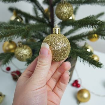 Obrázek z Sada vánočních ozdob 24 ks - stříbrné 