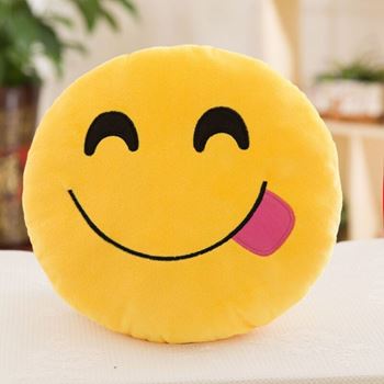 Obrázek z Emoji polštář - vyplazený jazyk 