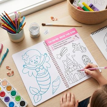 Obrázek Kreativní sešit třpytivé omalovánky  - princezna