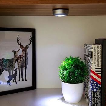 Obrázek z Samolepící lampička 3 LED stříbrná 