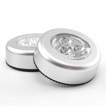 Obrázek z Samolepící lampička 3 LED stříbrná 
