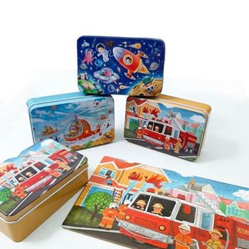 Obrázek z Dětské puzzle v plechové krabičce - mořská panna 