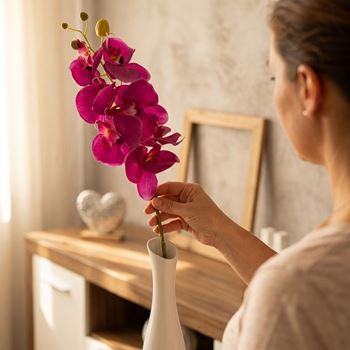 Obrázek Umělé květiny orchidej - světle fialová