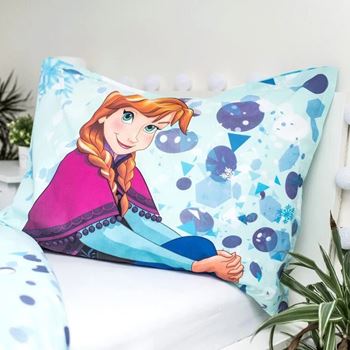 Obrázek z Povlečení Frozen - svítící efekt - světle modré, 140x200, 70x90 cm 